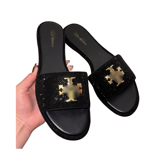 T Rhinestone Sandals
