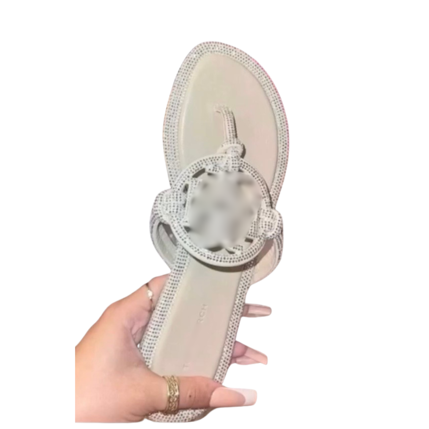 T Rhinestone Sandals