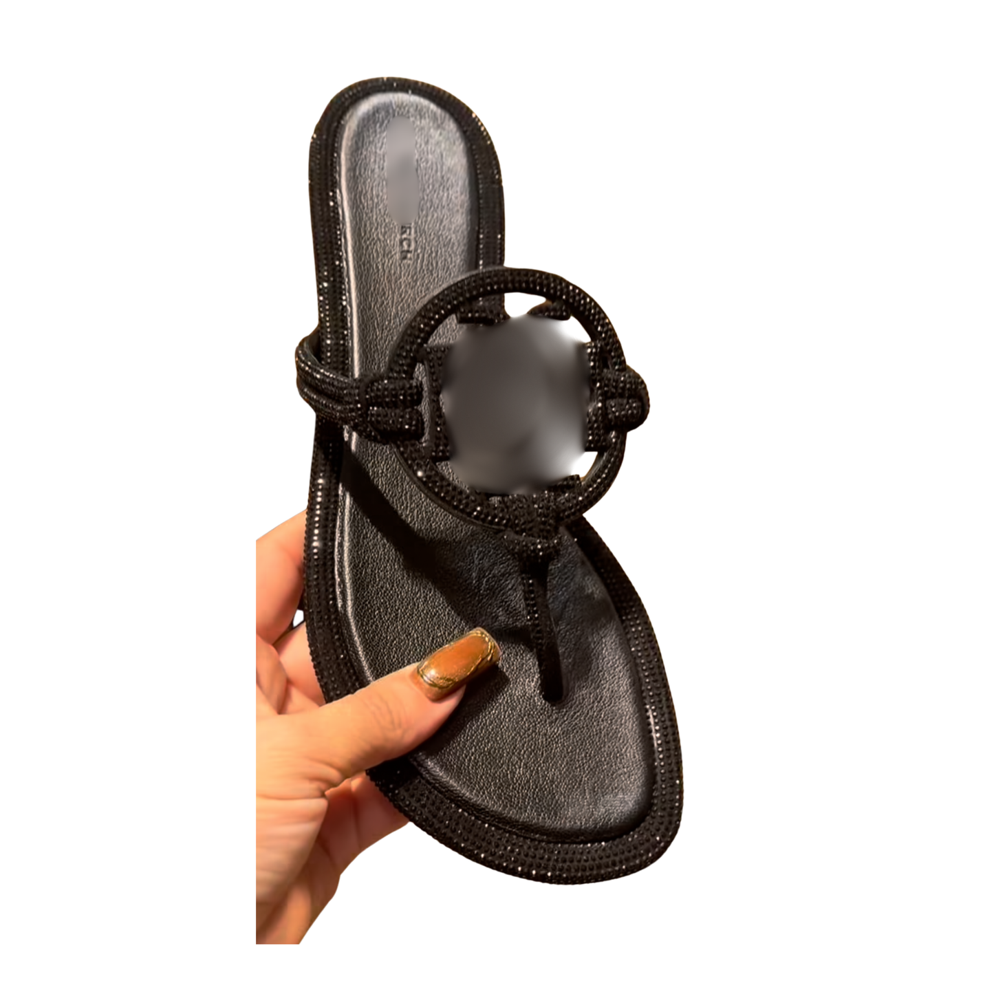 T Rhinestone Sandals